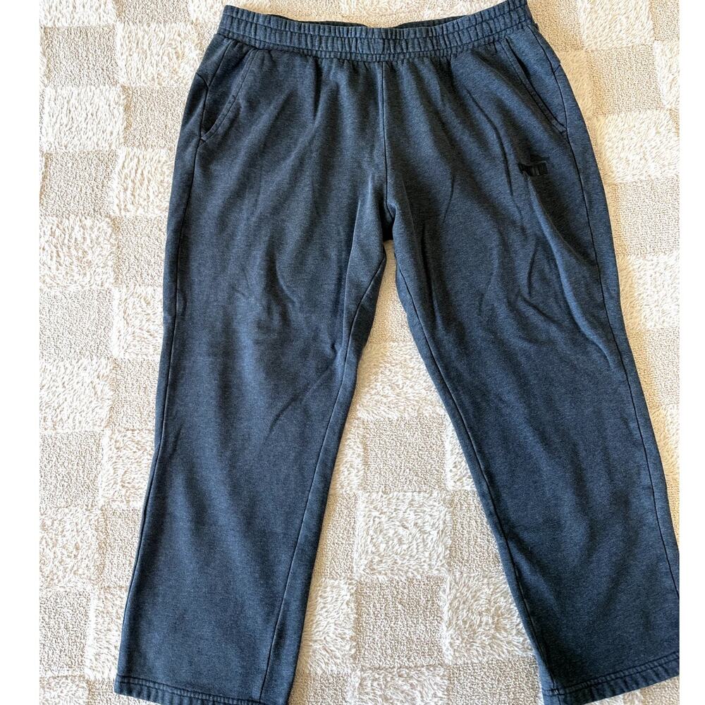 Puma Mens Essential Sweatpants Pockets Inner Drawcord Straight Leg Gray SizeXXL